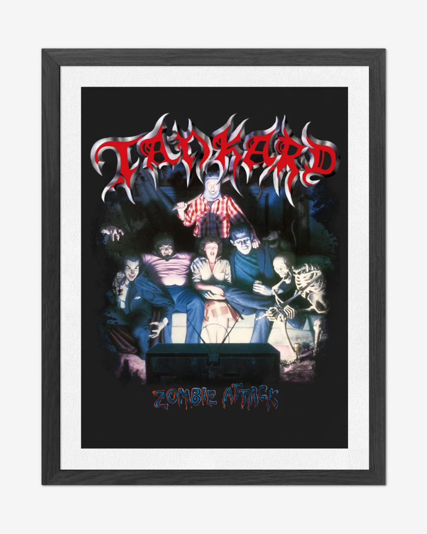 Cuadro decorativo Negro de Tankard Zombie Attack