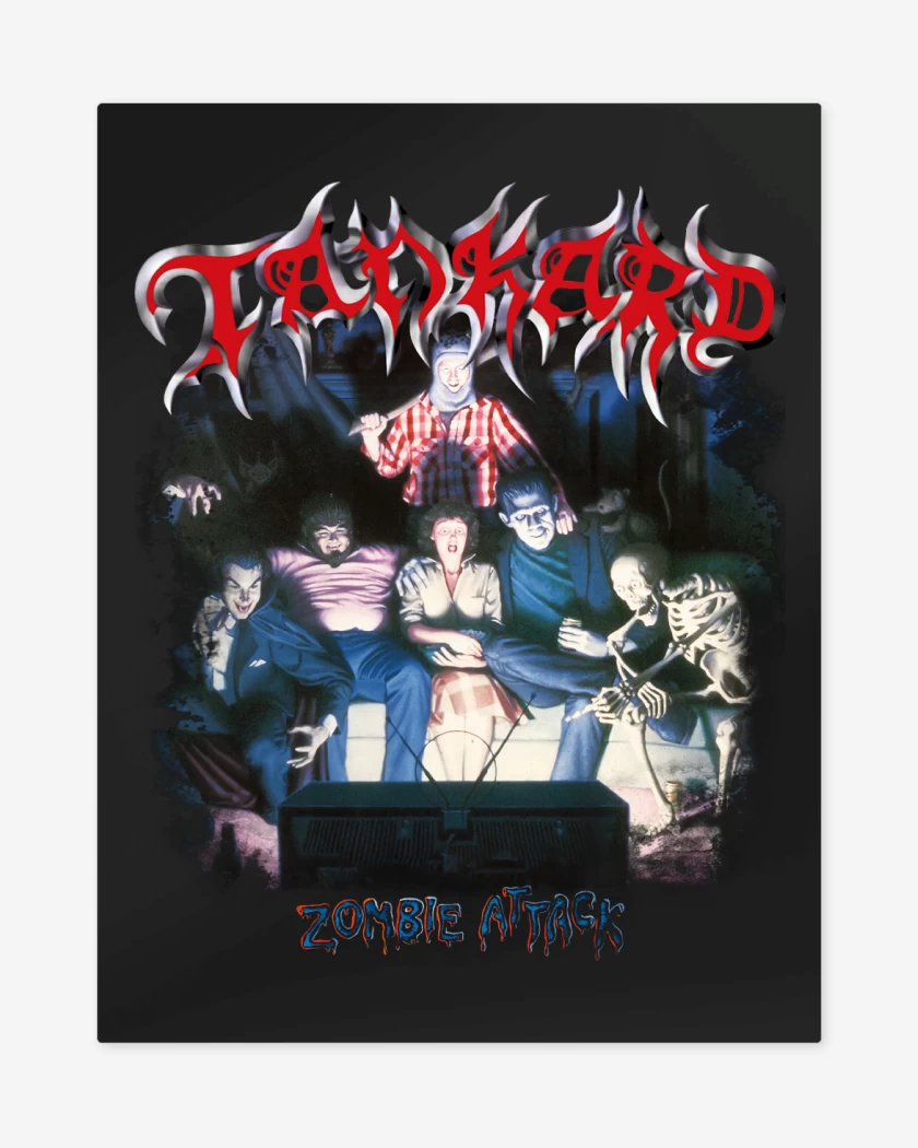 Print metalico Negro de Tankard Zombie Attack