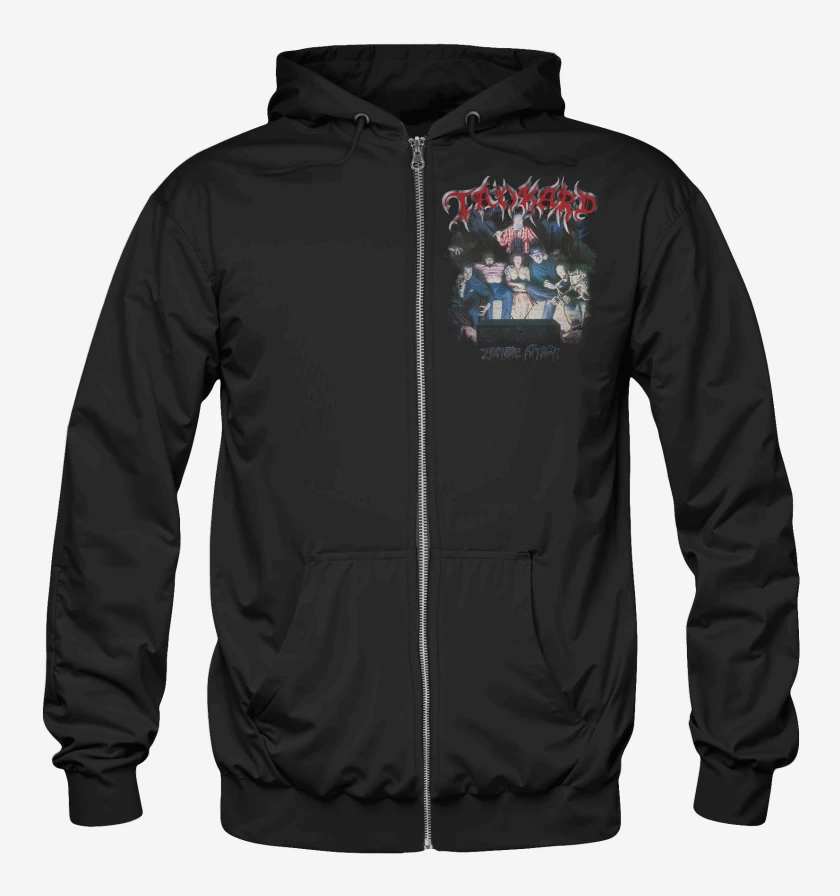 Poleron Canguro con cierre Negro de Tankard Zombie Attack