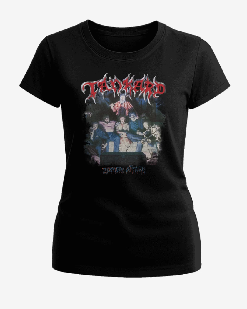 Polera de Mujer Negro de Tankard Zombie Attack
