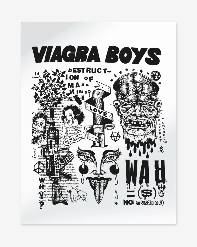 Print metalico Blanco de Viagra Boys War