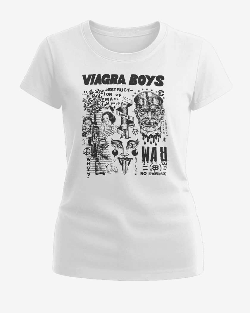 Polera de Mujer Blanco de Viagra Boys War