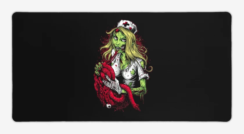 Mouse pad Gamer Negro de Enfermera