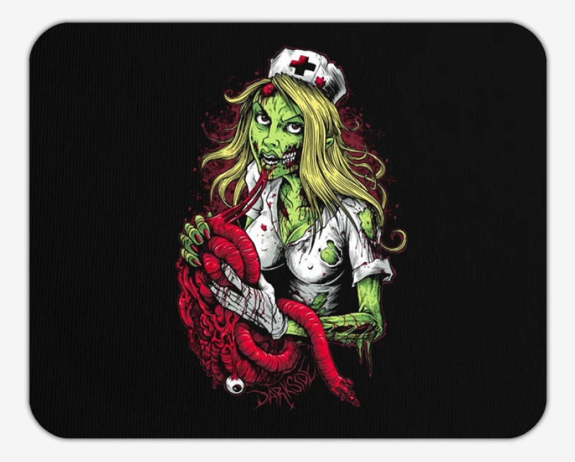 Mousepad Negro de Enfermera