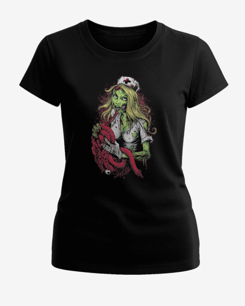 Polera de Mujer Negro de Enfermera