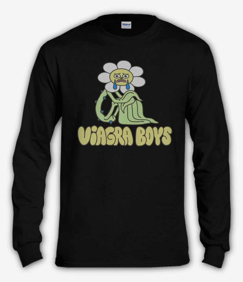 Polera manga larga Negro de Viagra Boys