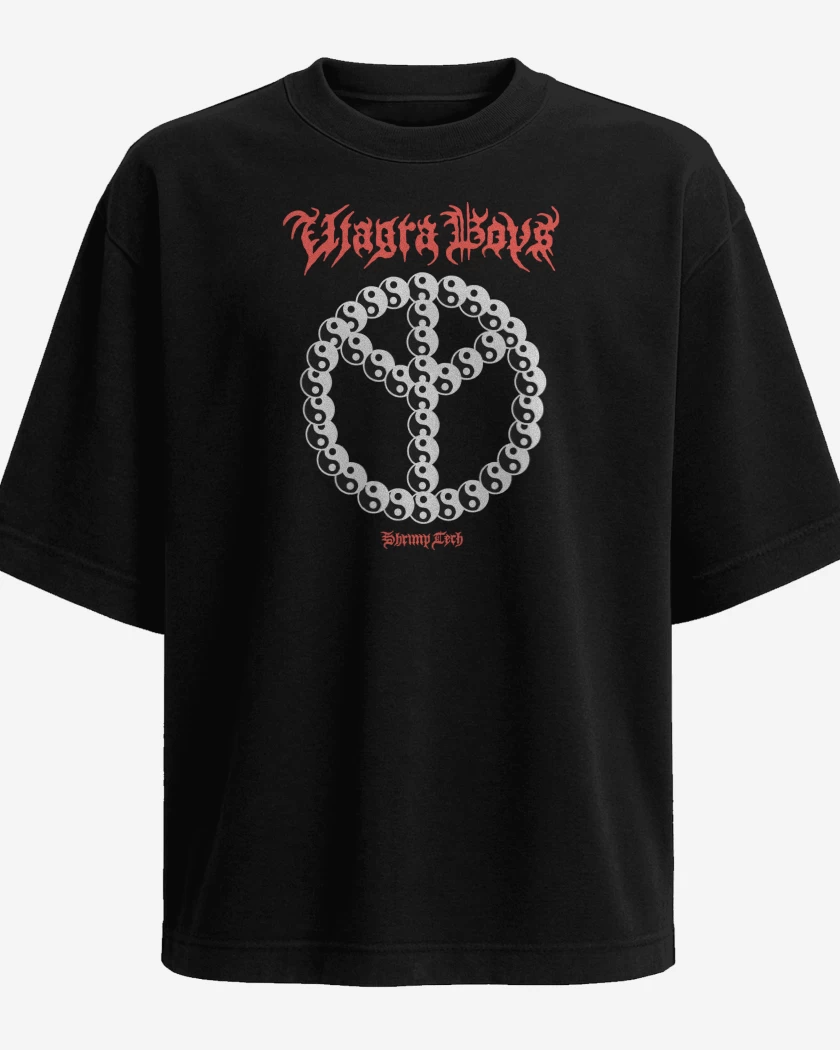 Polera Oversize Negro de Viagra Boys World Peace