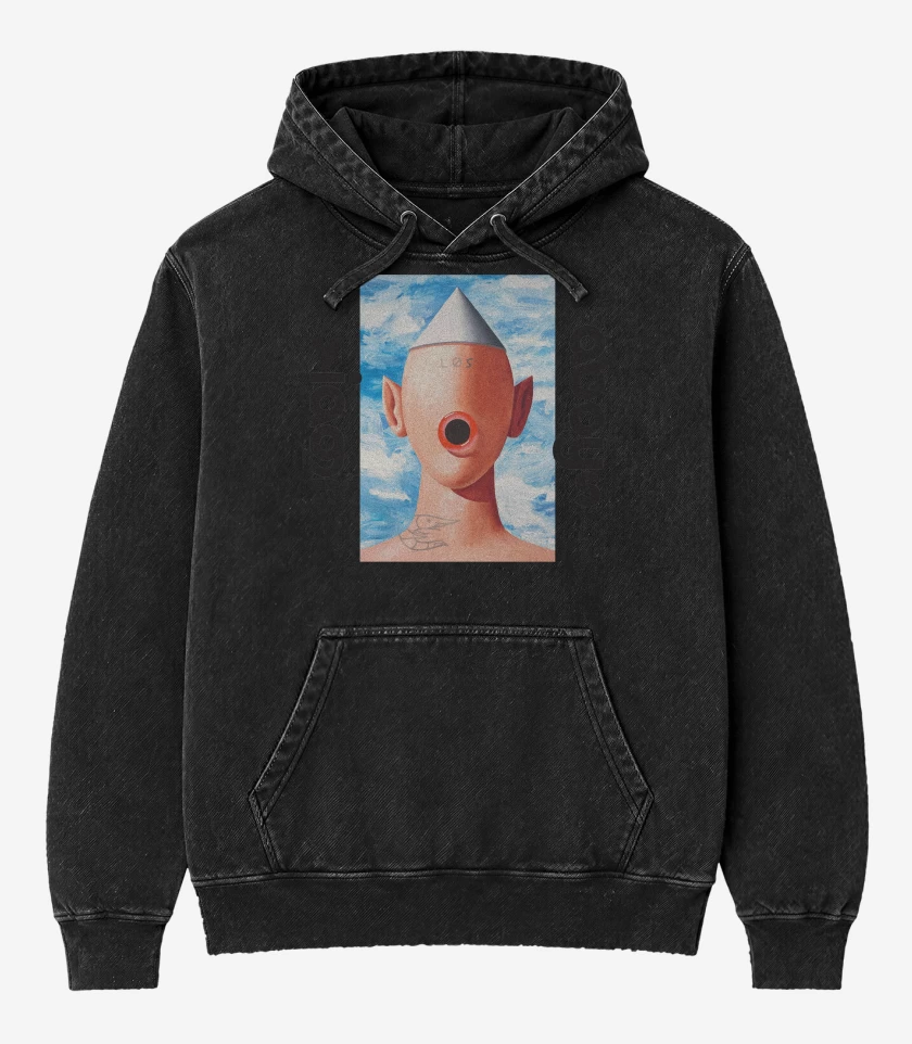 Poleron Canguro Acid Wash Negro de Viagra Boys Los
