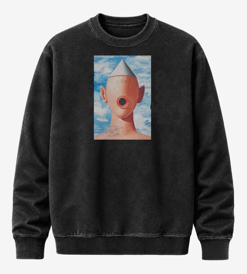 Poleron Polo Acid Wash Negro de Viagra Boys Los