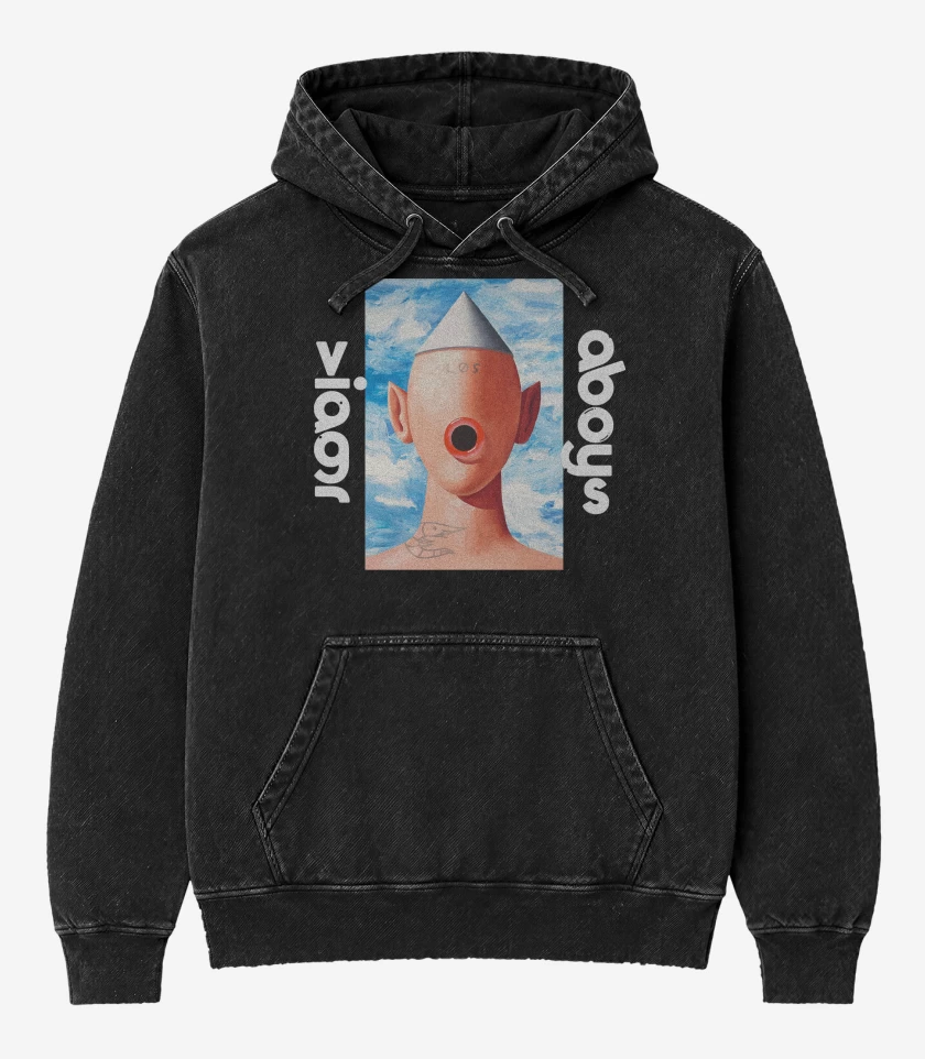 Poleron Canguro Acid Wash Negro de Viagra Boys Los B