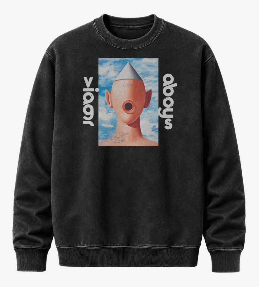Poleron Polo Acid Wash Negro de Viagra Boys Los B