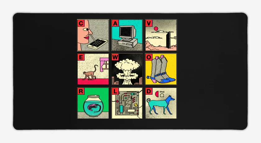 Mouse pad Gamer Negro de Viagra Boys Cave