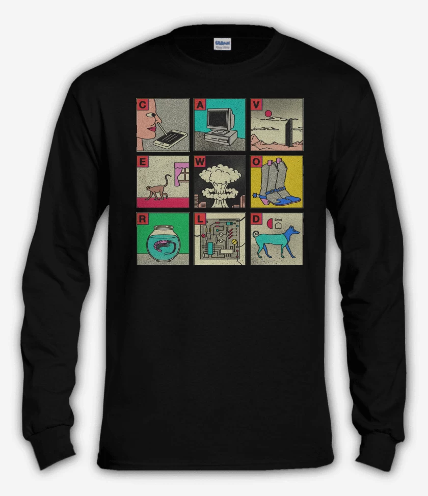 Polera manga larga Negro de Viagra Boys Cave