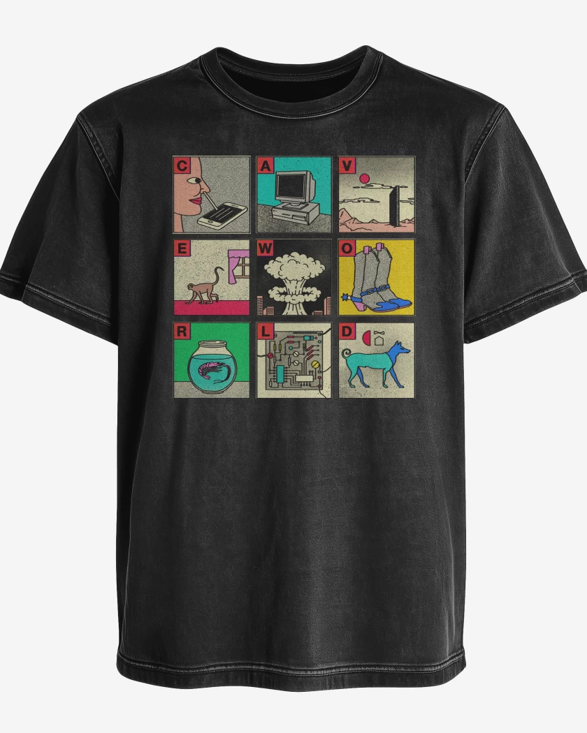 Polera desgastada Negro de Viagra Boys Cave