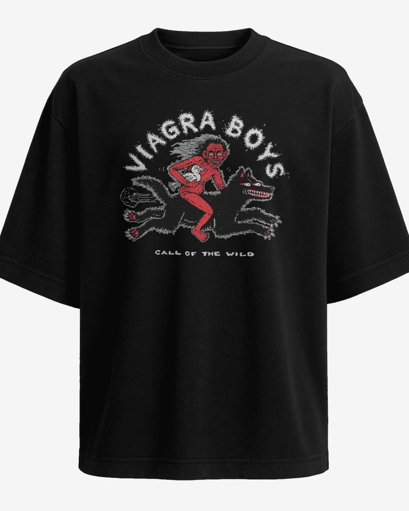 Polera Oversize Negro de Viagra Boys Call of the Wild