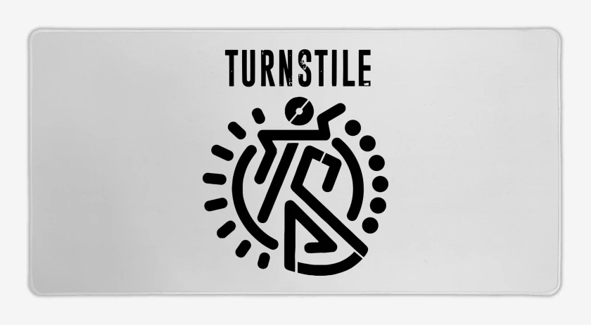 Mouse pad Gamer Blanco de Turnstile Logo