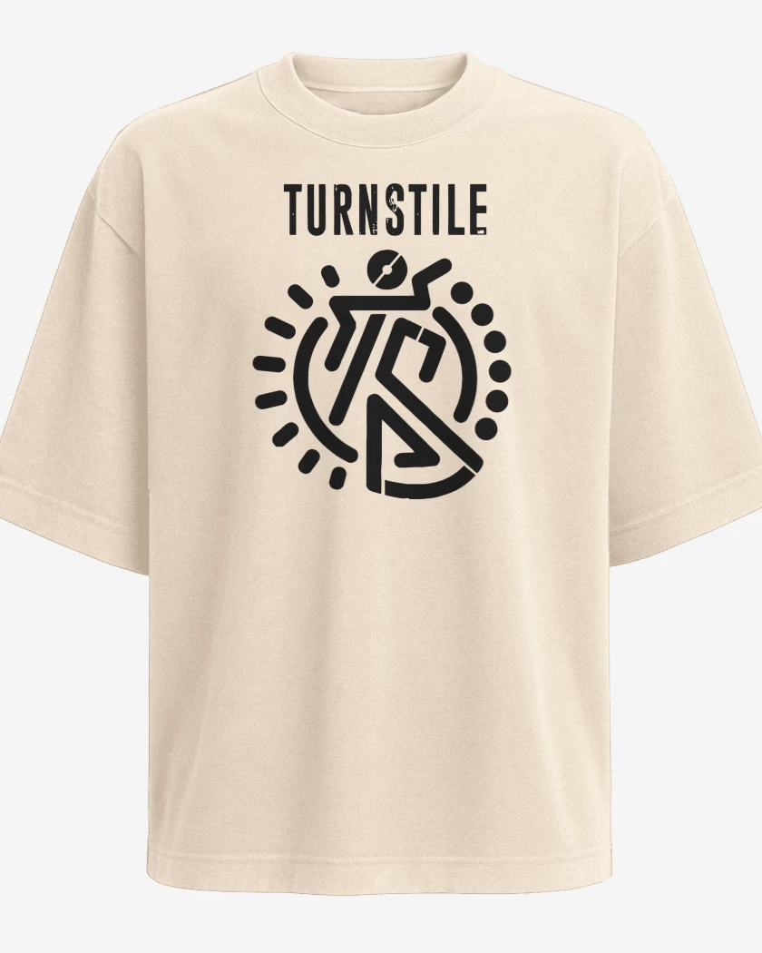 Polera Oversize Beige de Turnstile Logo