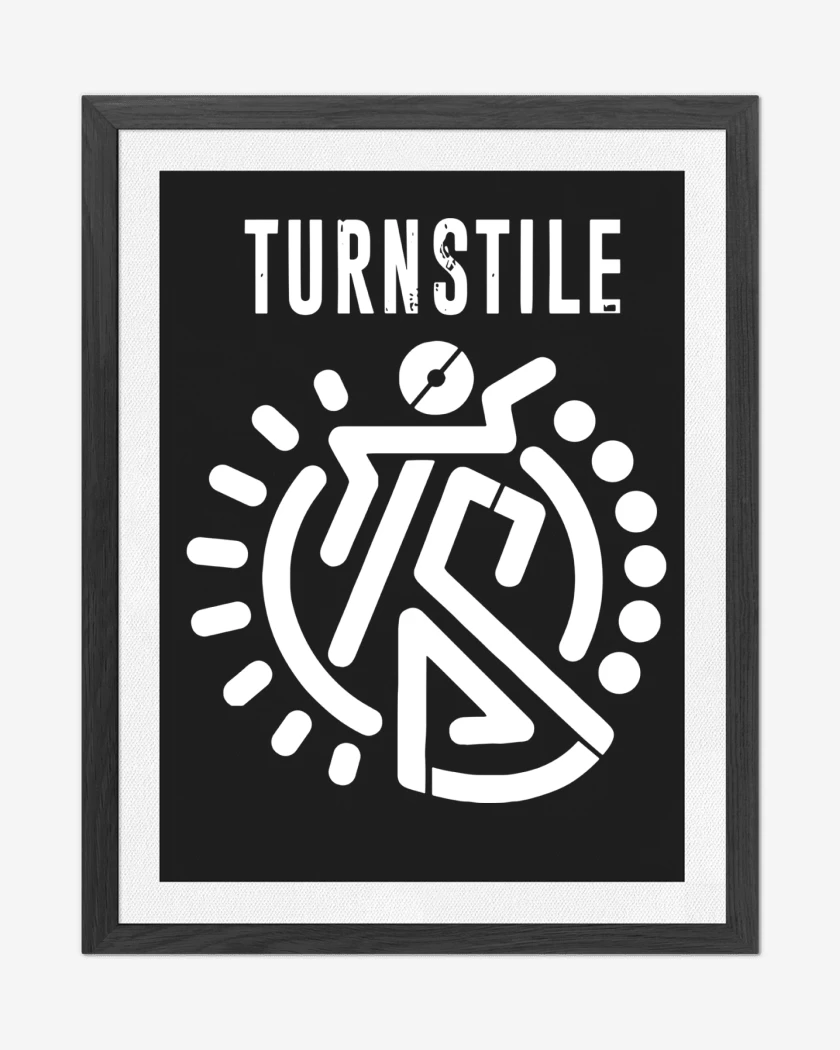 Cuadro decorativo Negro de Turnstile Logo B