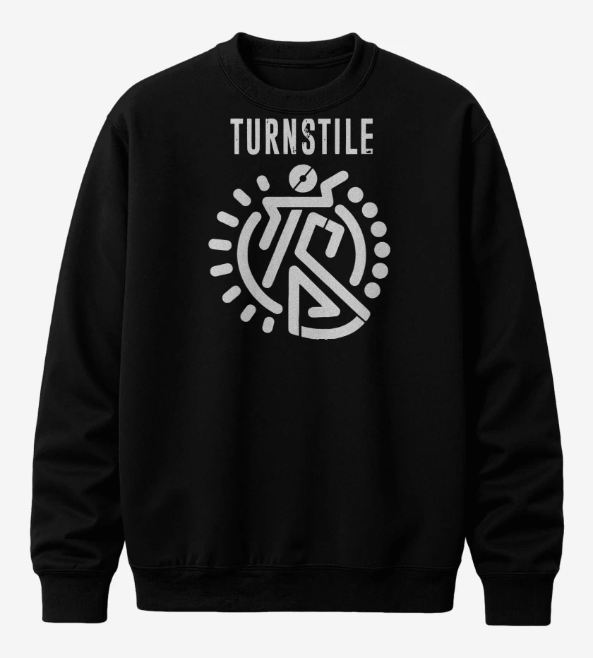 Poleron polo Negro de Turnstile Logo B