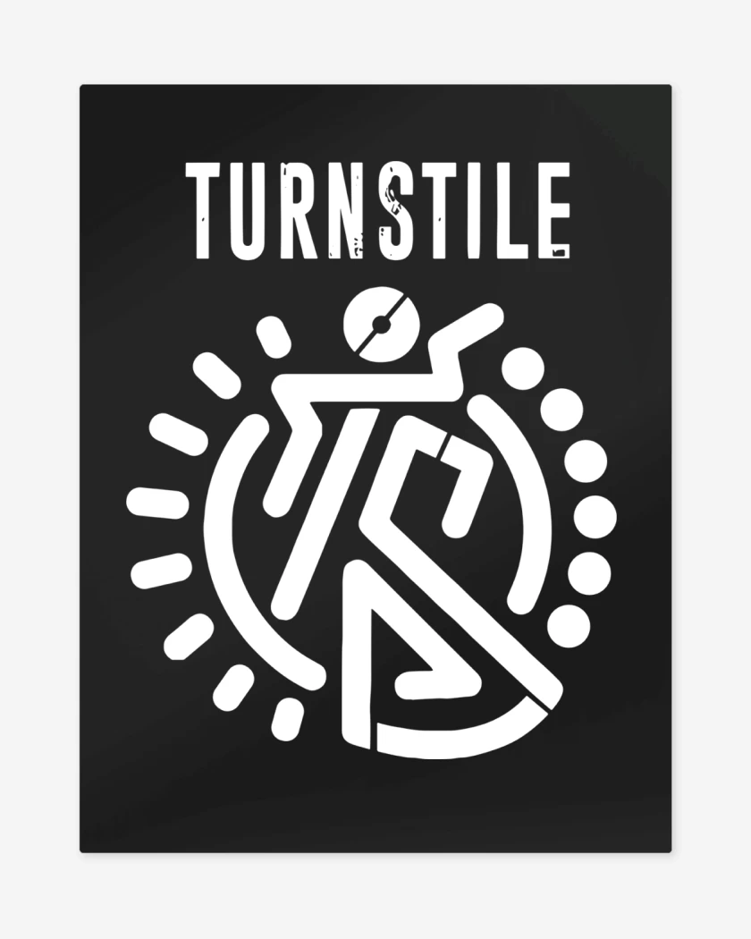 Print metalico Negro de Turnstile Logo B