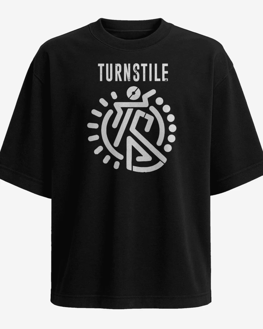 Polera Oversize Negro de Turnstile Logo B