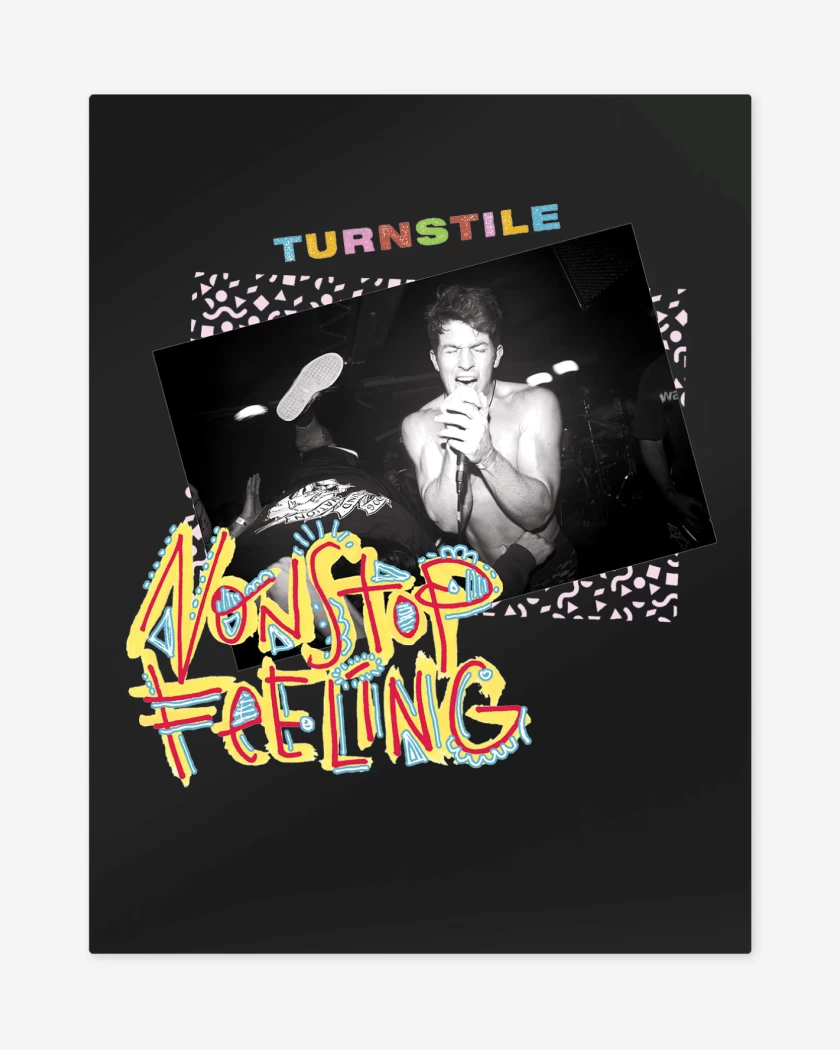 Print metalico Negro de Turnstile Non Stop Feeling