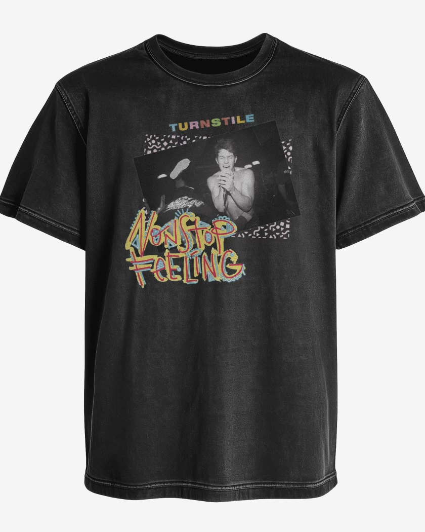 Polera desgastada Negro de Turnstile Non Stop Feeling