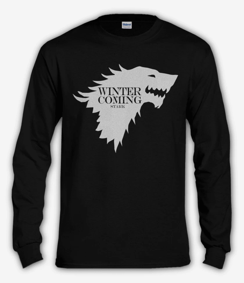 Polera manga larga Winter Is Coming Stark