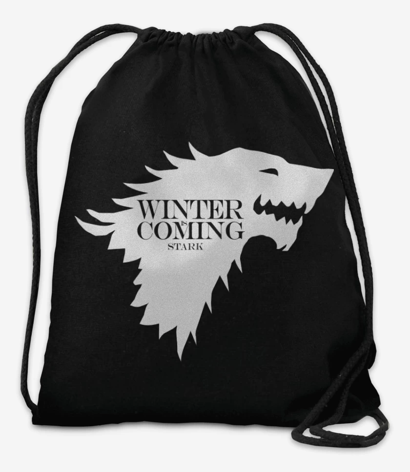 Mochila Negro de Winter Is Coming Stark