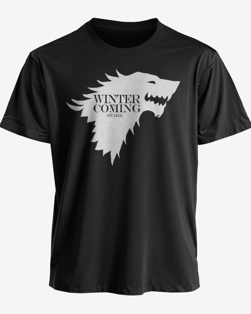 Polera premium Negro de Winter Is Coming Stark