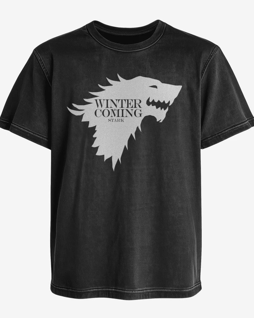 Polera desgastada Winter Is Coming Stark
