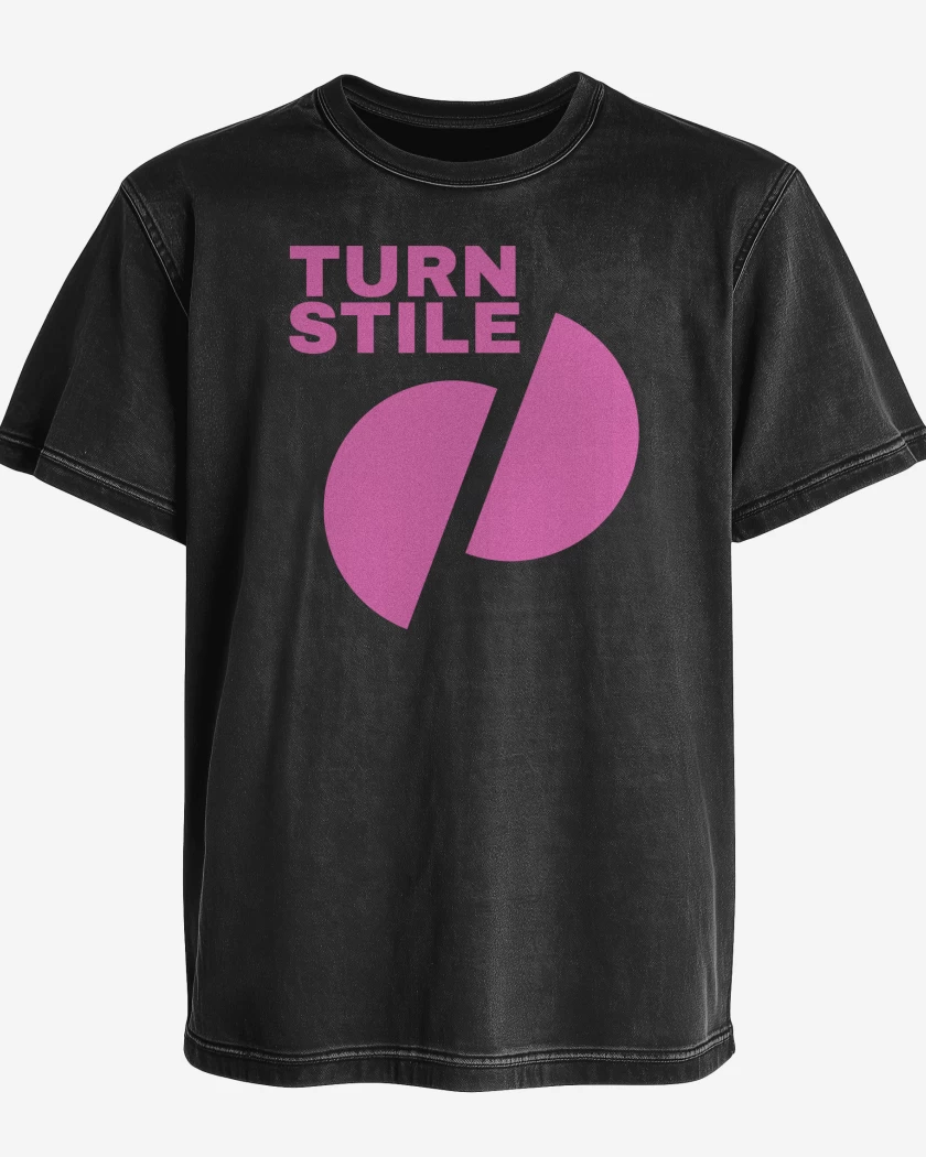 Polera desgastada Negro de Turn Stile