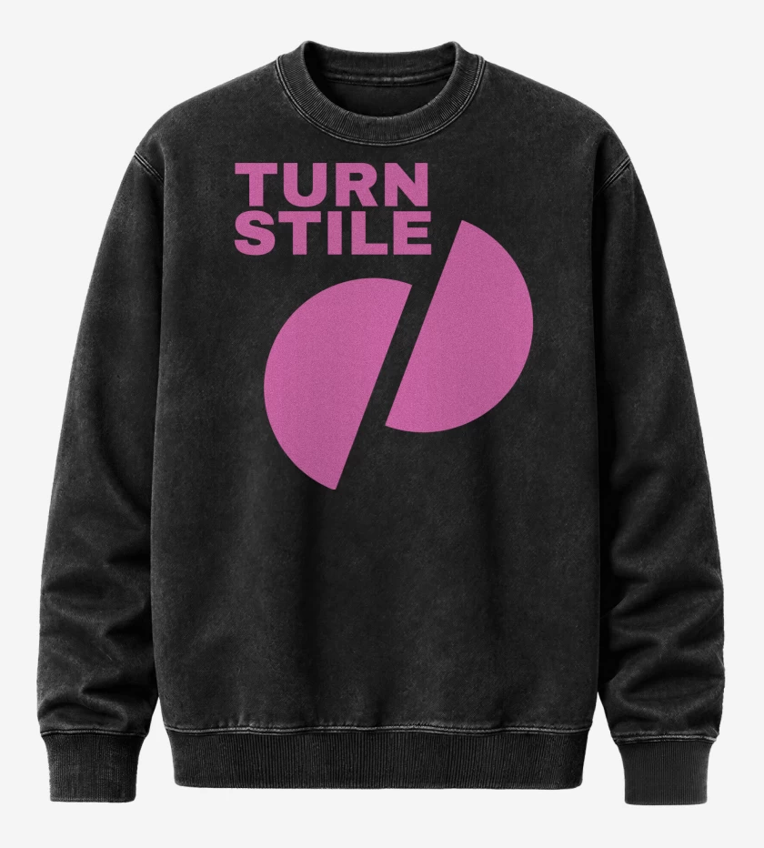 Poleron Polo Acid Wash Negro de Turn Stile