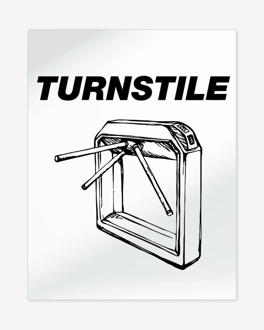 Print metalico Blanco de Turnstile