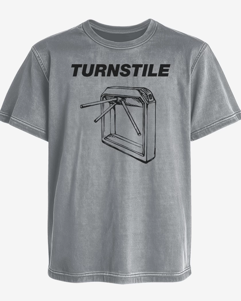 Polera desgastada Gris Melange de Turnstile