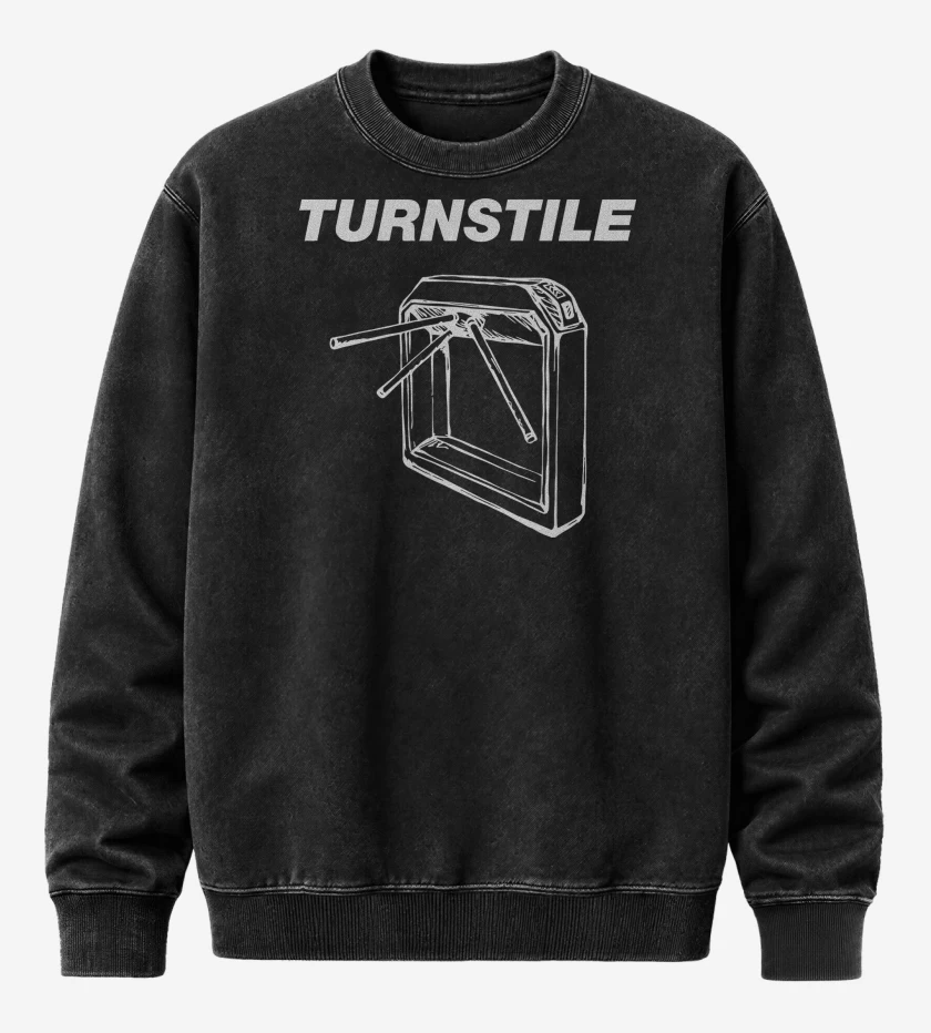 Poleron Polo Acid Wash Negro de Turnstile B