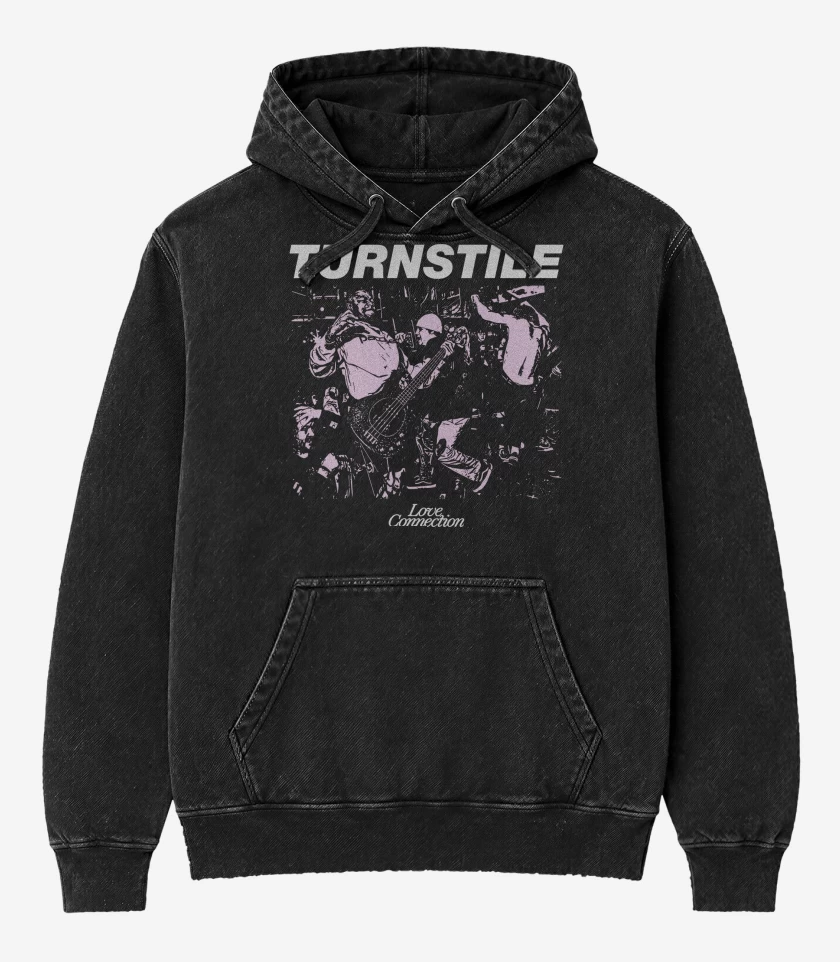 Poleron Canguro Acid Wash Negro de Turnstile TLC 