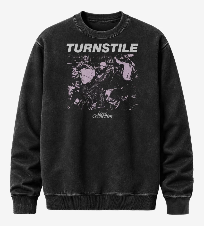 Poleron Polo Acid Wash Negro de Turnstile TLC 