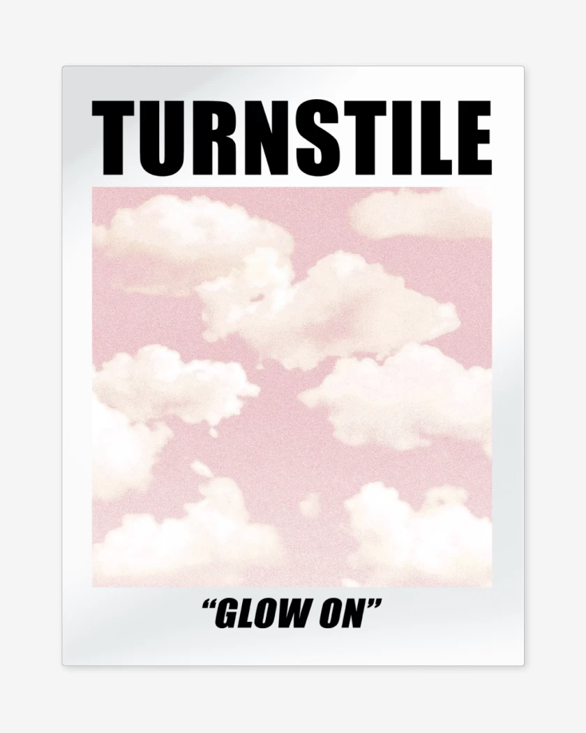 Print metalico Blanco de Turnstile Glow On N