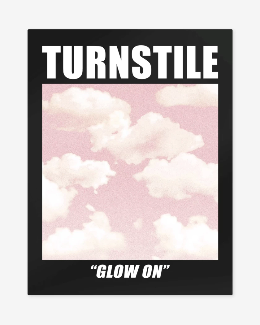 Print metalico Negro de Turnstile Glow On