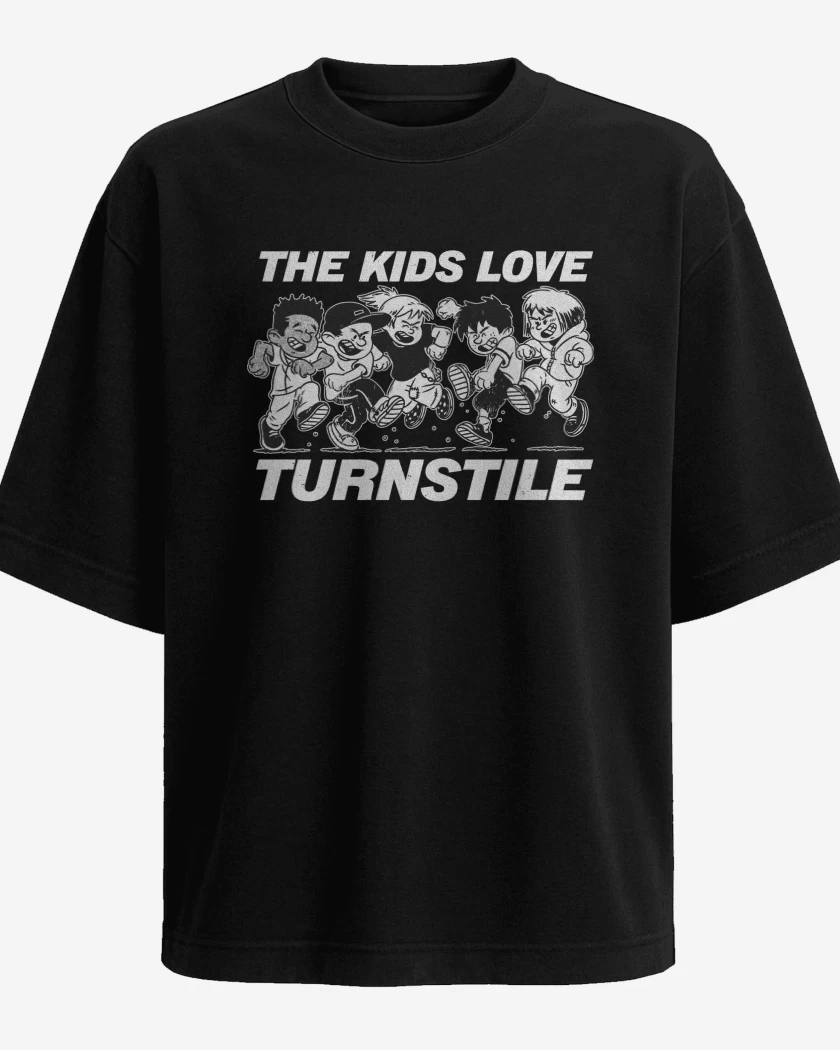 Polera Oversize Negro de Turnstile The Kids
