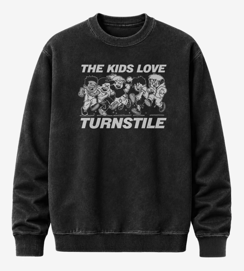 Poleron Polo Acid Wash Negro de Turnstile The Kids