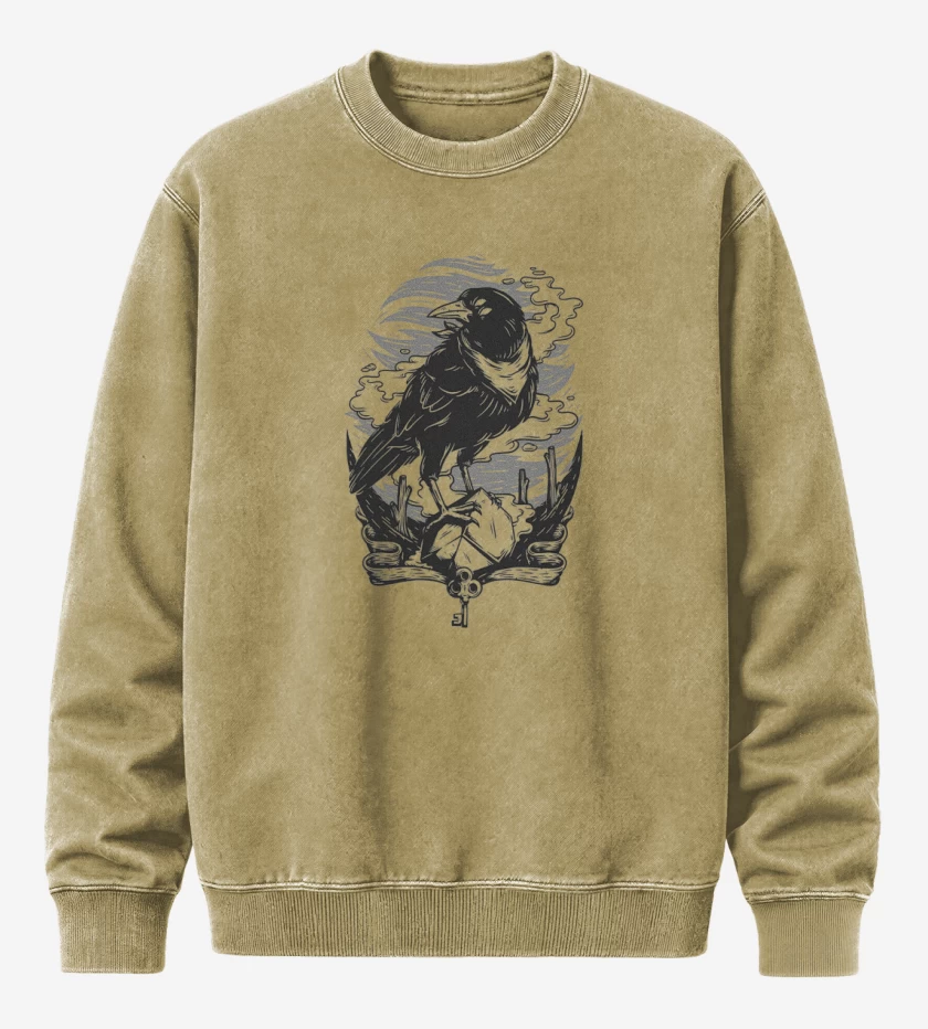 Poleron Polo Acid Wash Beige de Cuervo