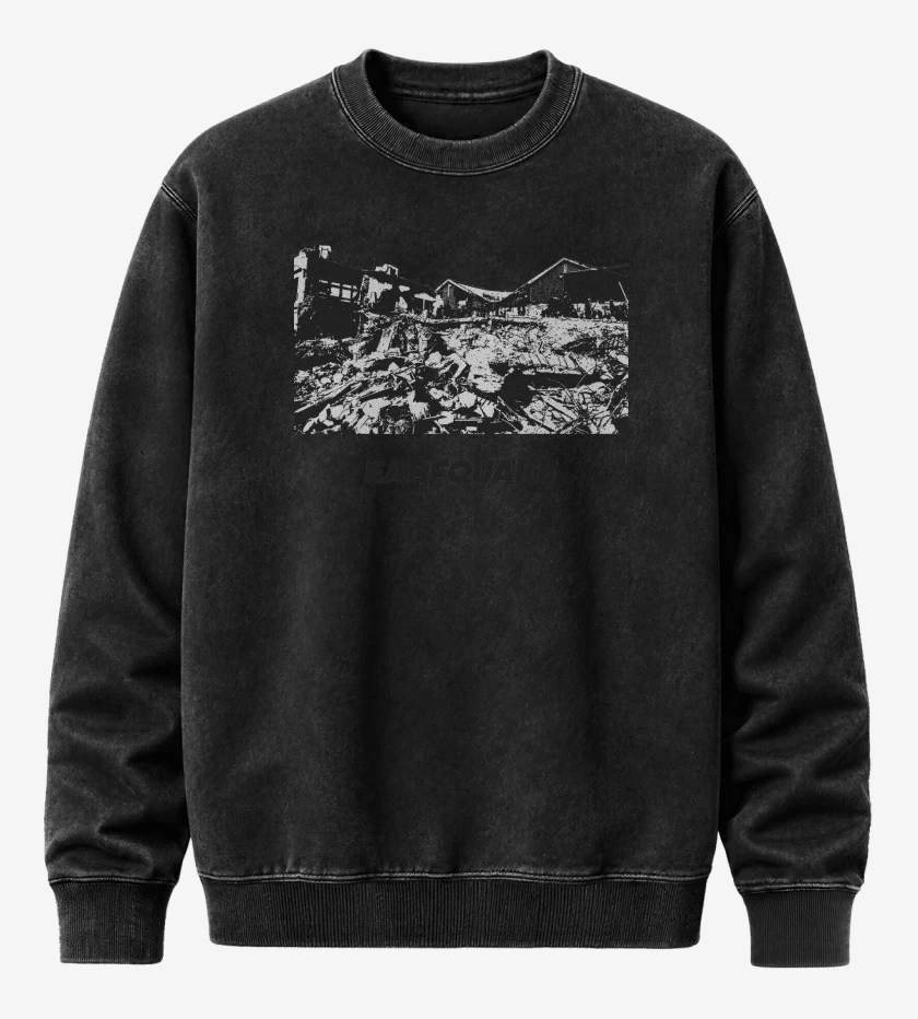 Poleron Polo Acid Wash Negro de Tyler the Creator EARFQUAKE