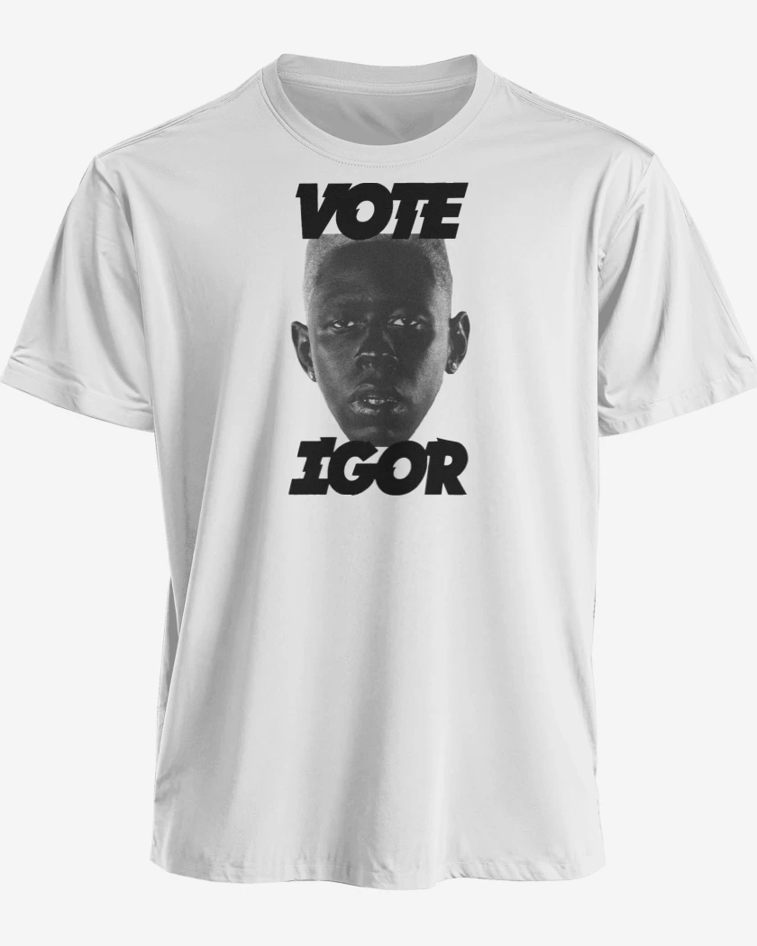 Polera premium Blanco de Tyler The Creator Vote Igor