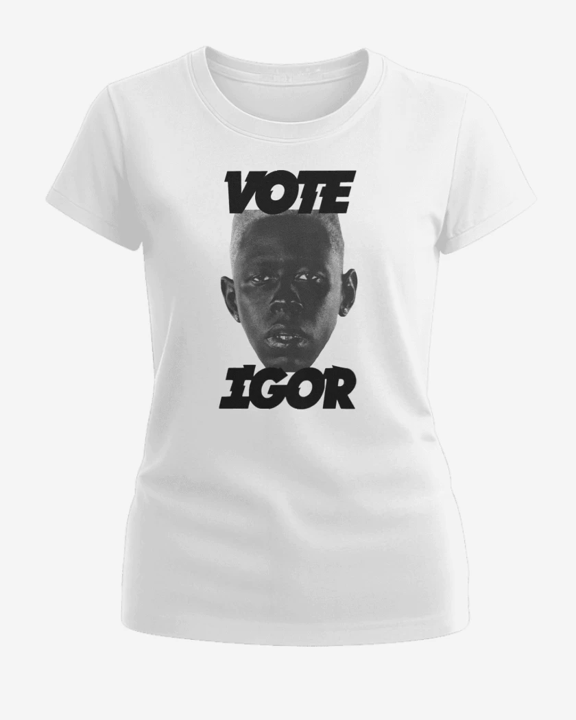Polera de Mujer Blanco de Tyler The Creator Vote Igor