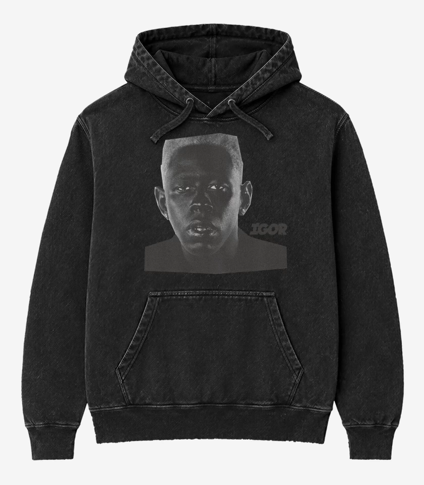 Poleron Canguro Acid Wash Negro de Tyler the Creator Igor