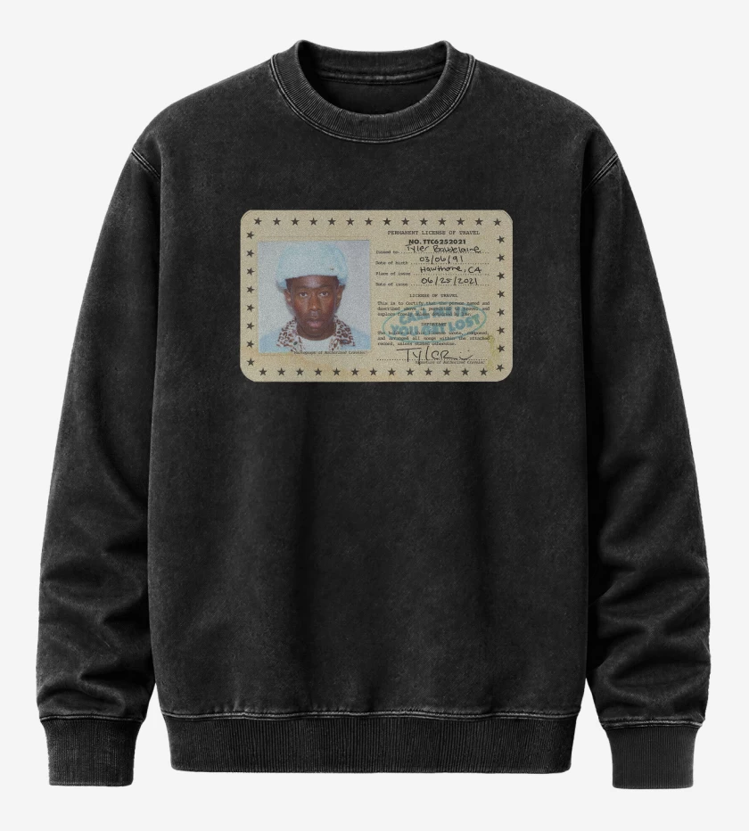 Poleron Polo Acid Wash Negro de Tyler the Creator Call Me if you Get Lost