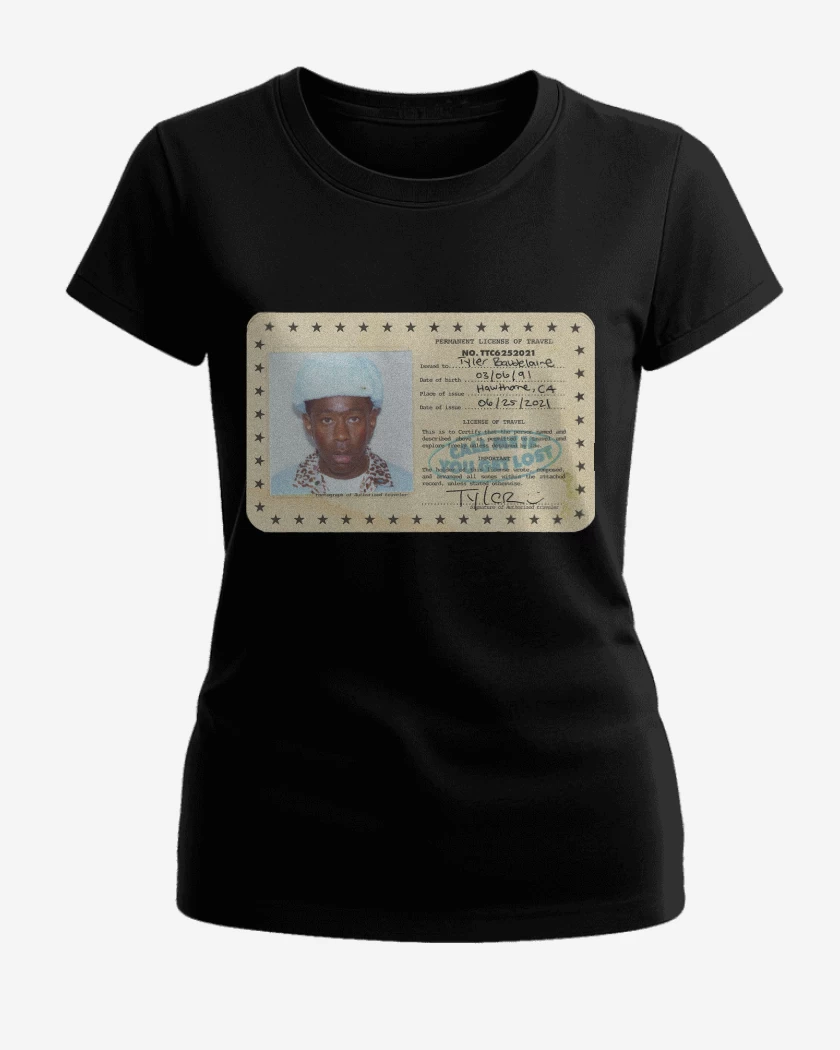 Polera de Mujer Negro de Tyler the Creator Call Me if you Get Lost