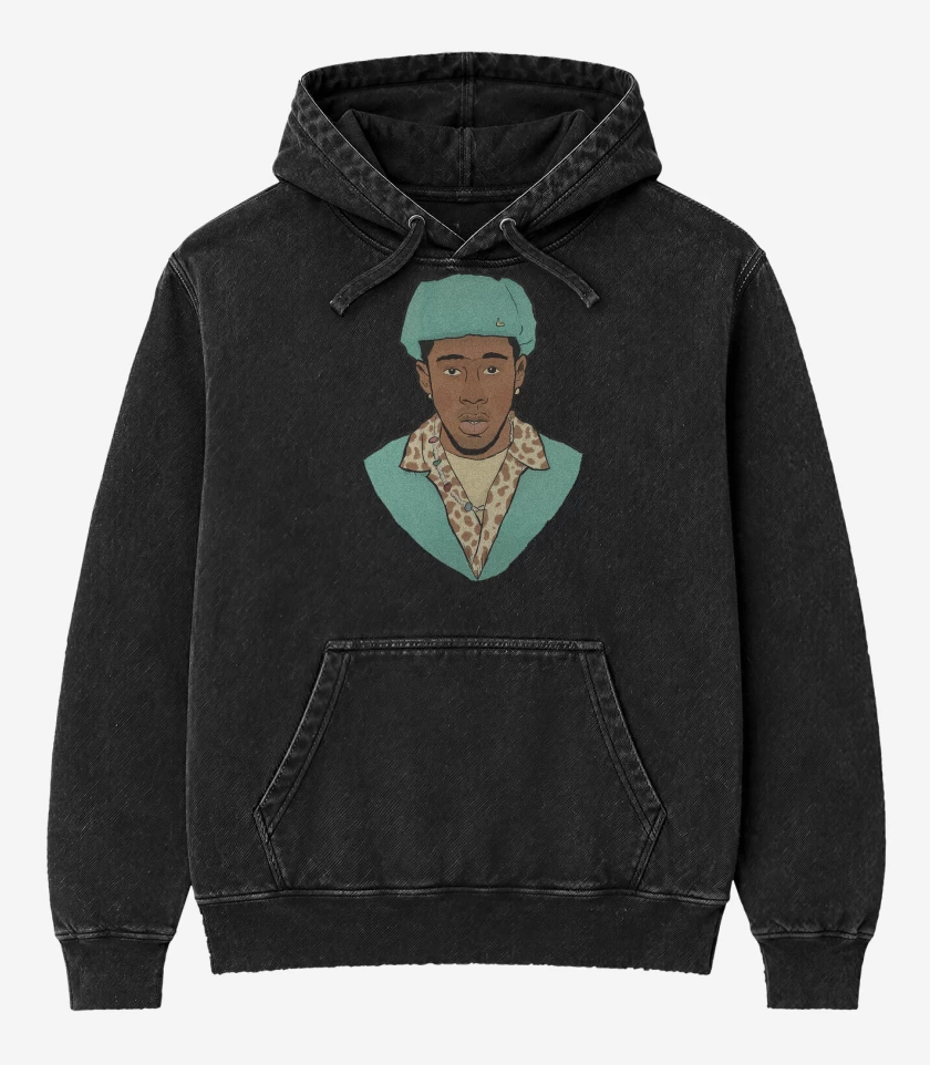 Poleron Canguro Acid Wash Negro de Tyler the Creator Call Me